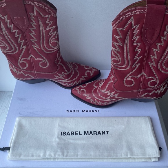 Brand new Isabel Marant red and white leather boots size 7 - Picture 7 of 9